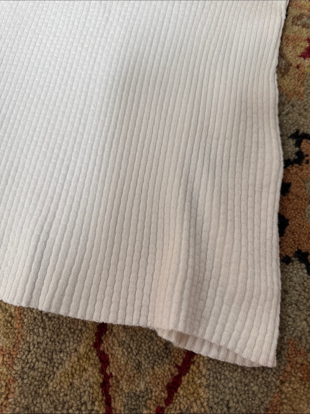 Alfani White Ribbed Scoop-Neck Stretch Knit Top - Picture 5 of 7